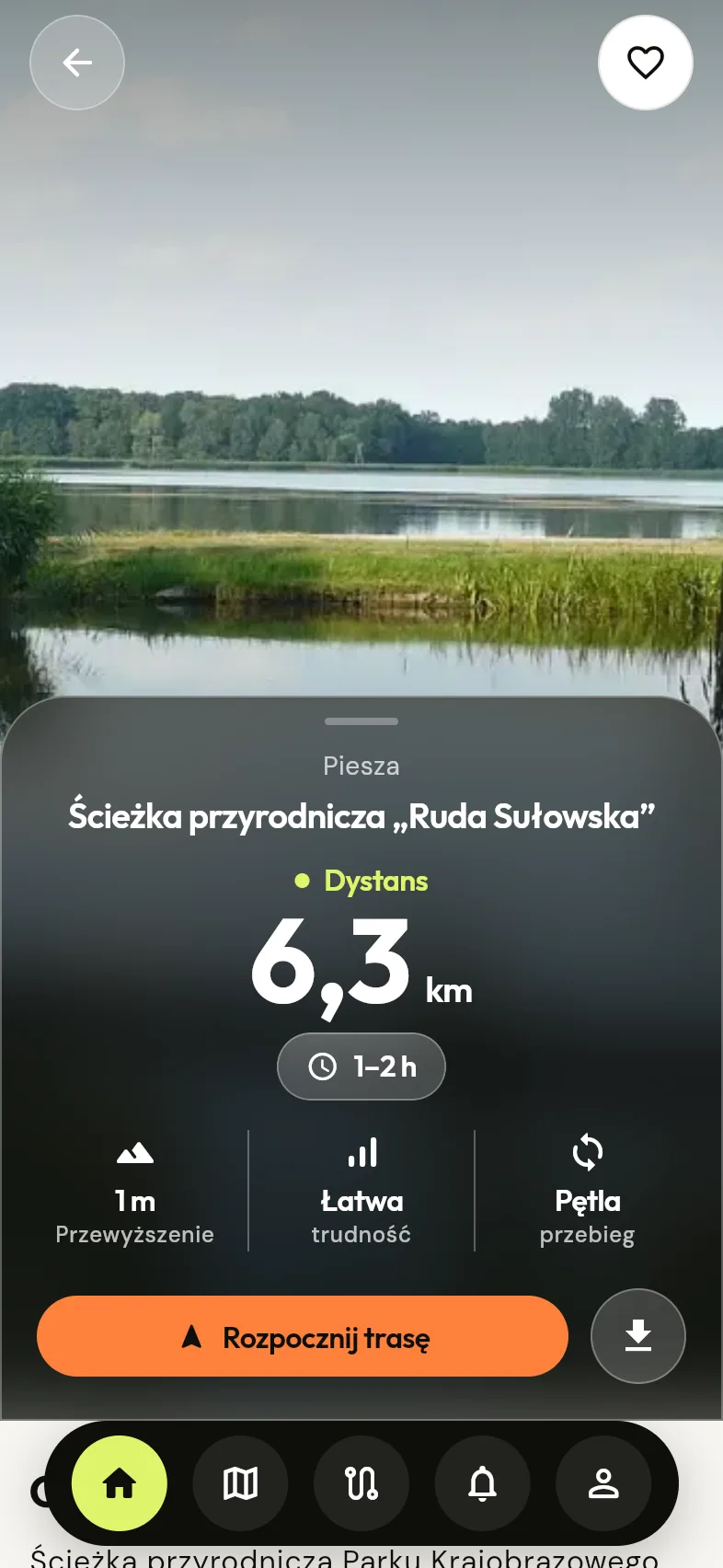 Szczegóły trasy pieszej